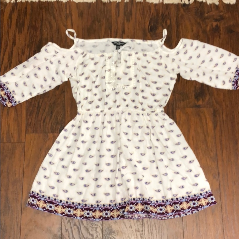 Boho cold shoulder dress
